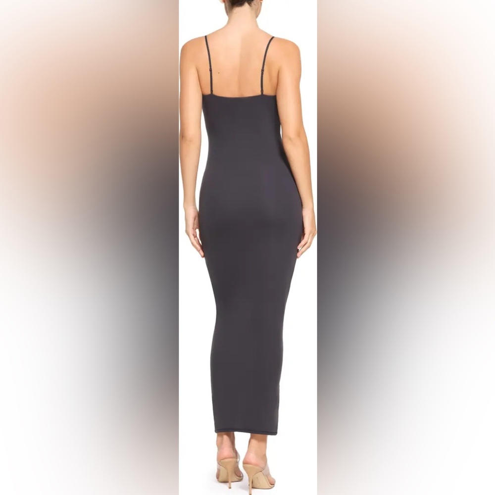 SKIMS Fits Everybody Long Slip Dress | Graphite | Size S - Picture 3 of 8
